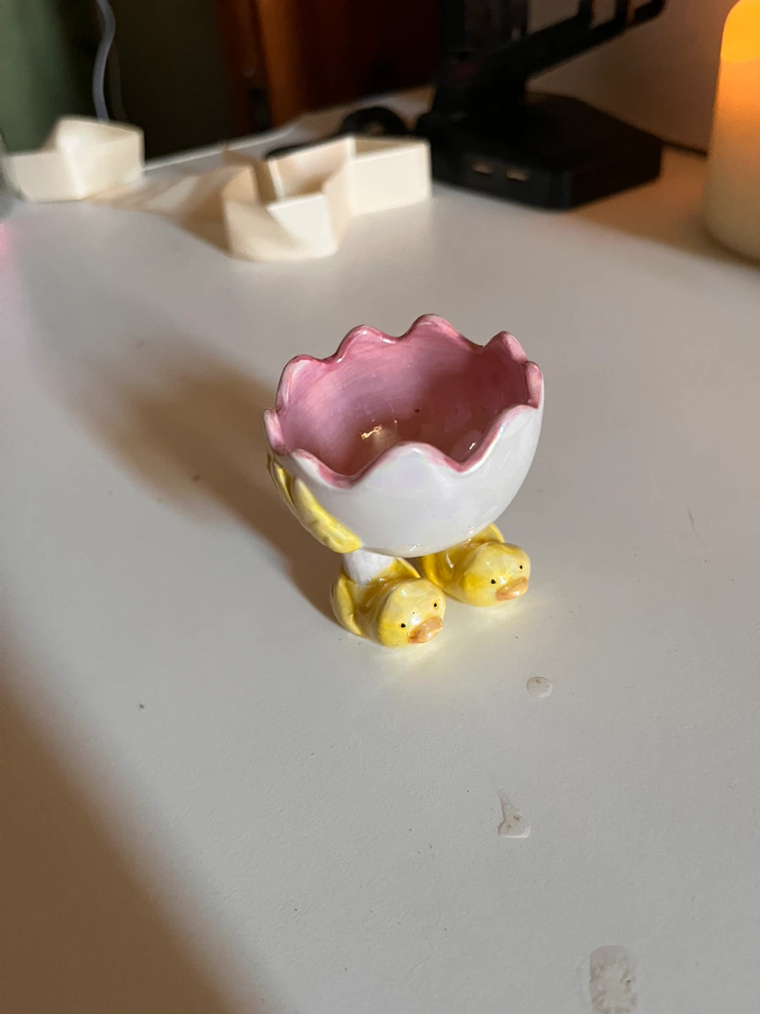 Ceramic Egg Cup Holder with Duck Feet - photo 2