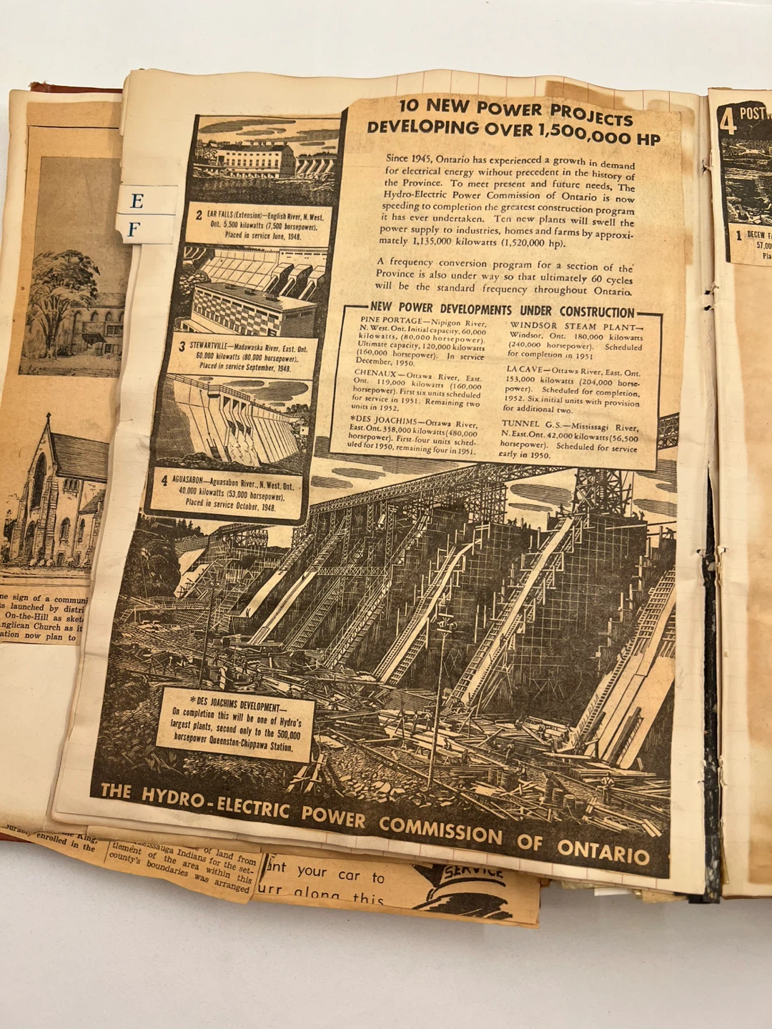 Antique "News Cuttings" Scrapbook w/ Etobicoke Interest. - photo 3