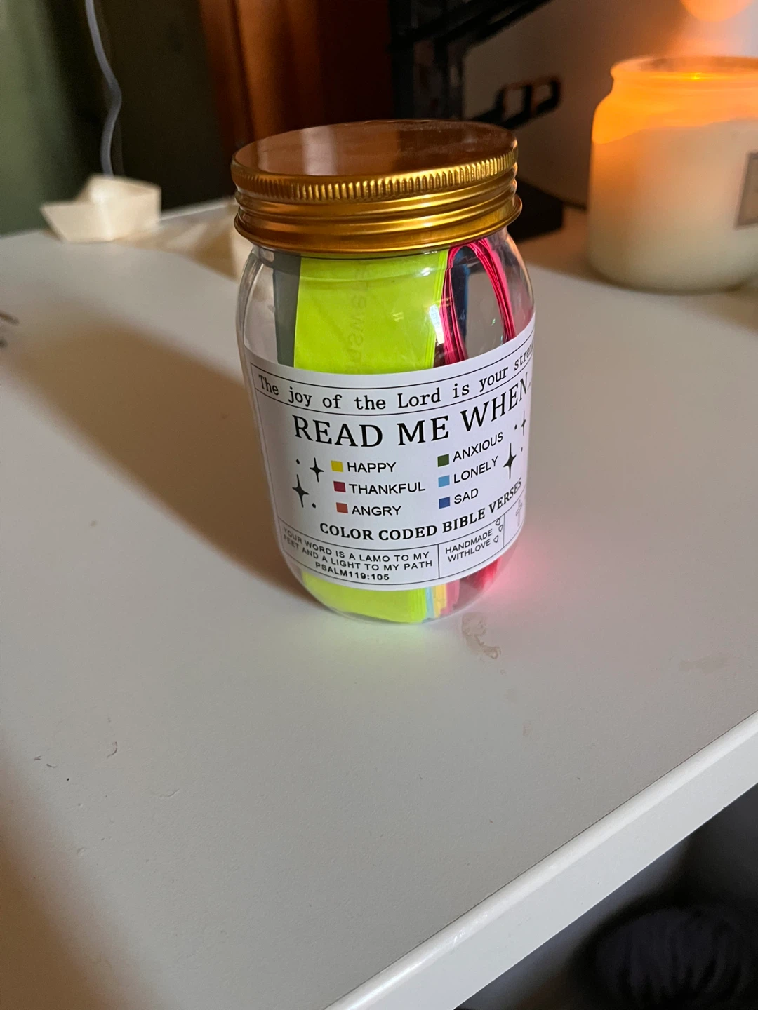 Color Coded Bible Verses Jar