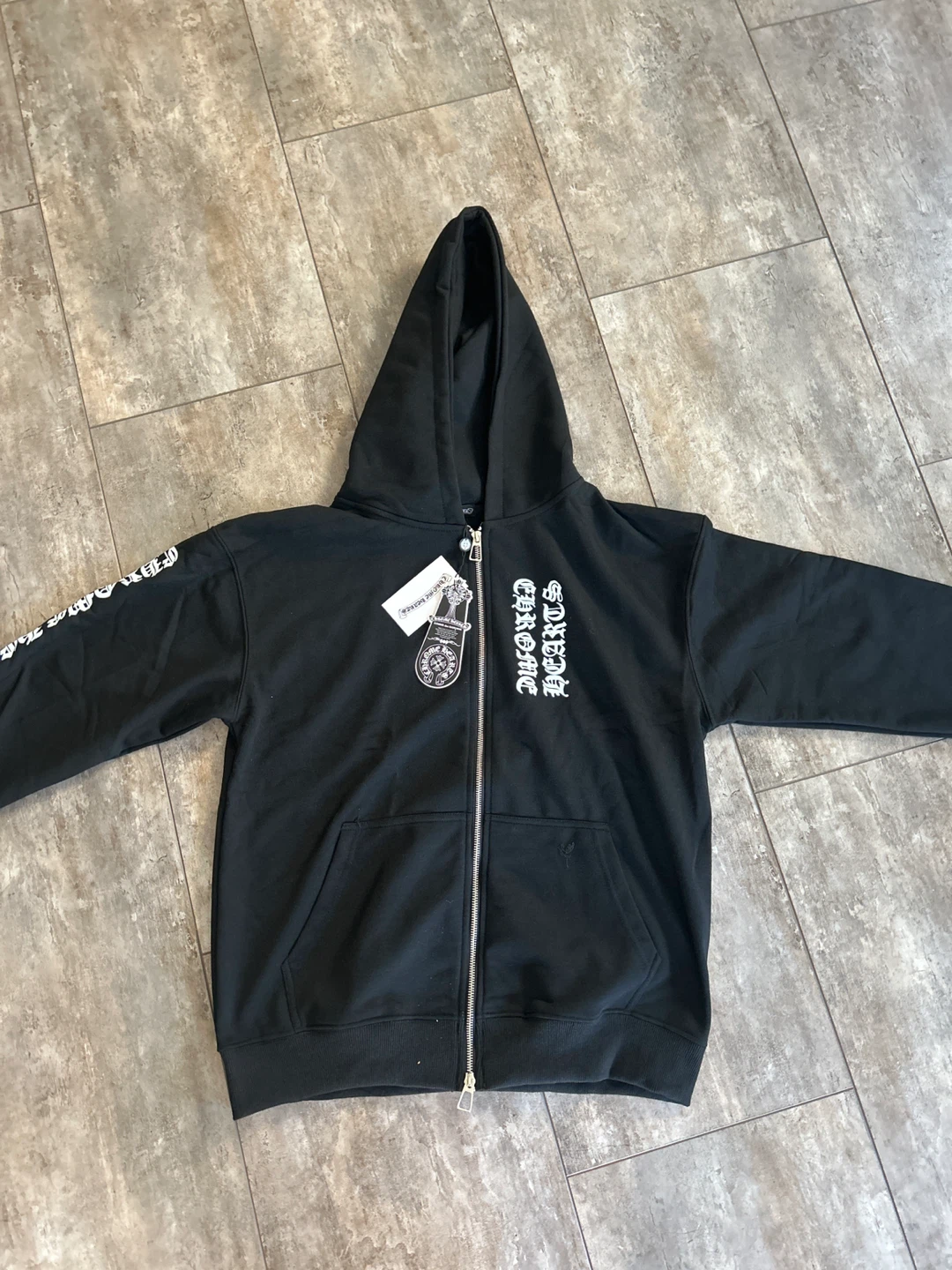 Chrome Hearts Black Zip-Up Hoodie