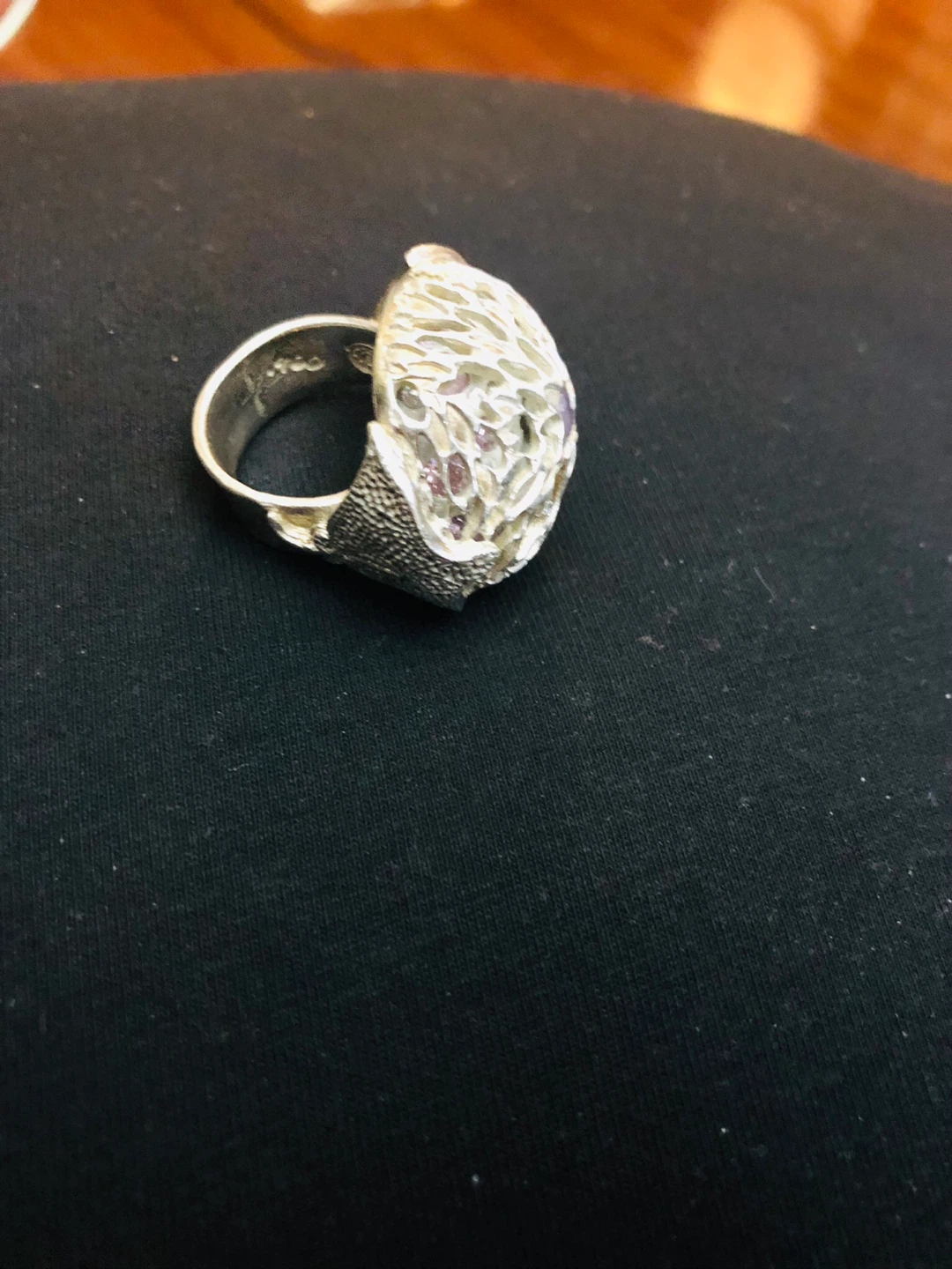 Silver 925  ring with amethyst stone 25.5 gr    9 - photo 2