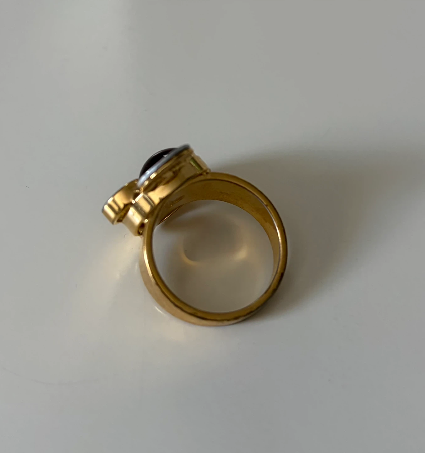 Gold-tone Ring with Red Stone - photo 2