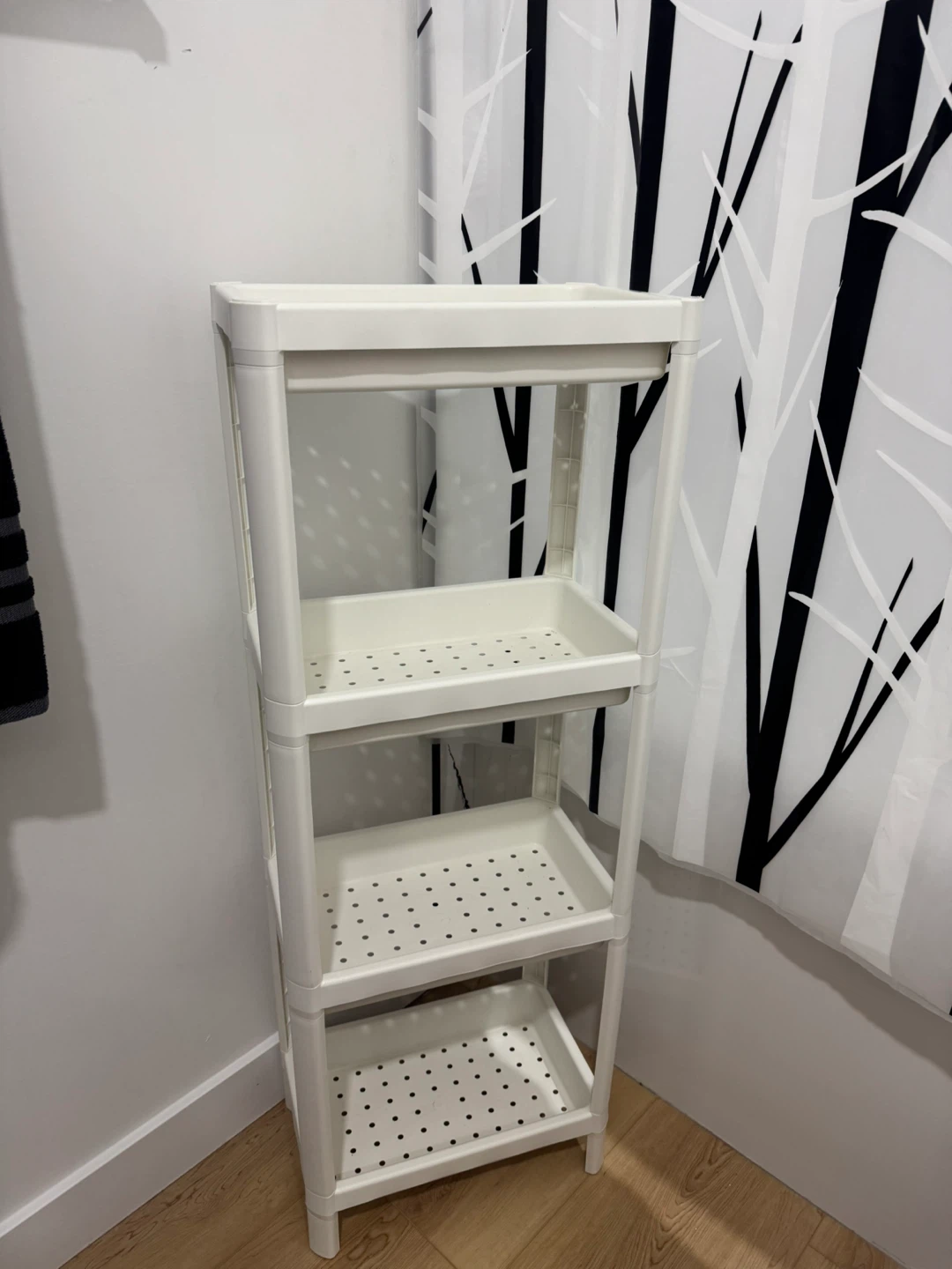 White 4-Tier Rolling Storage Cart - photo 5