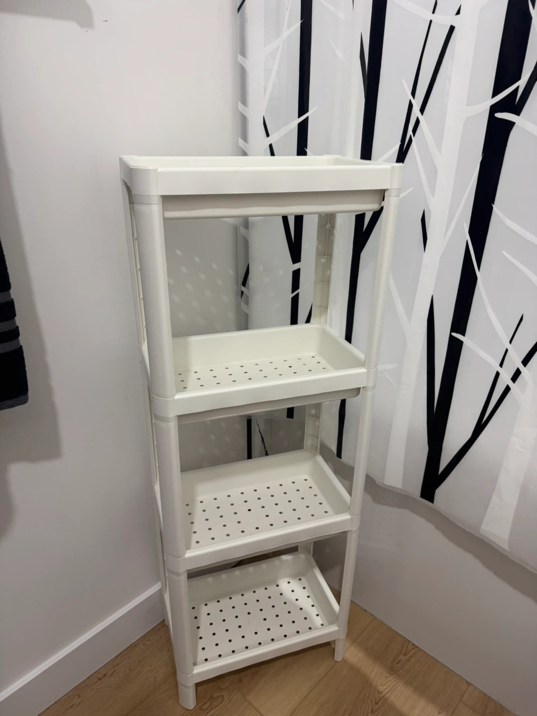 White 4-Tier Rolling Storage Cart - photo 4