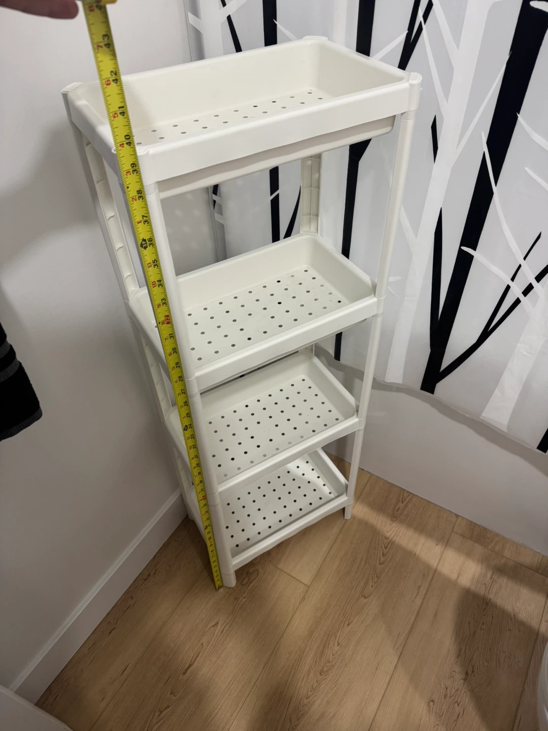 White 4-Tier Rolling Storage Cart - photo 2