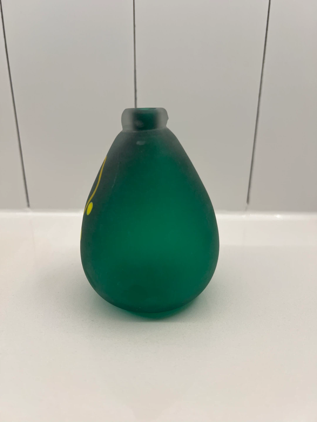 Vintage Hand-Blown Signed Glass Vase - photo 2