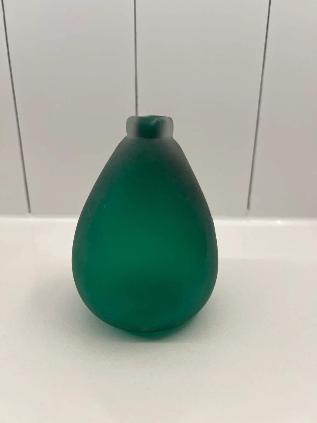 Vintage Hand-Blown Signed Glass Vase - photo 4