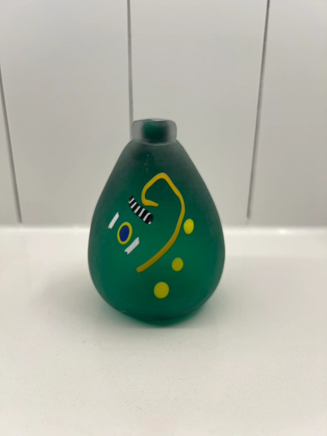 Vintage Hand-Blown Signed Glass Vase