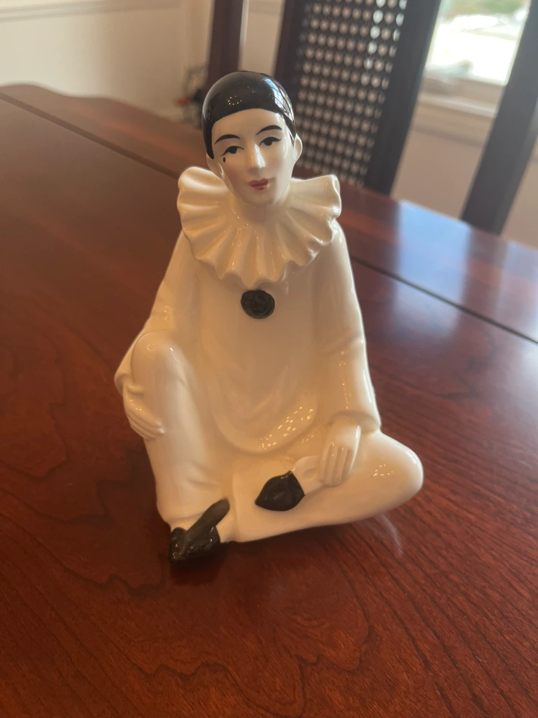 Vintage French Pierrot Clown Porcelain Figurine