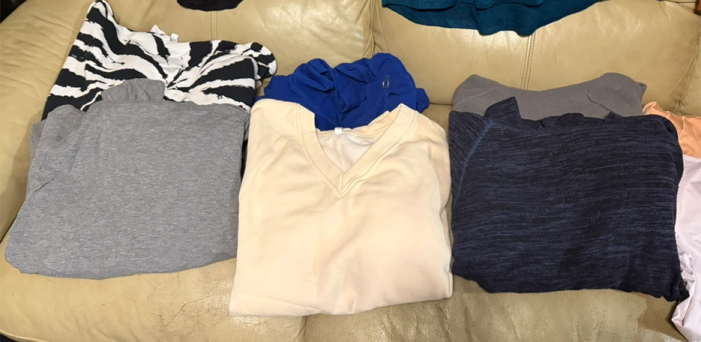 Women’s sweaters and 2 track outfits, size L, $50 - photo 4