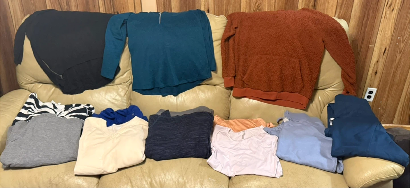 Women’s sweaters and 2 track outfits, size L, $50 - photo 5