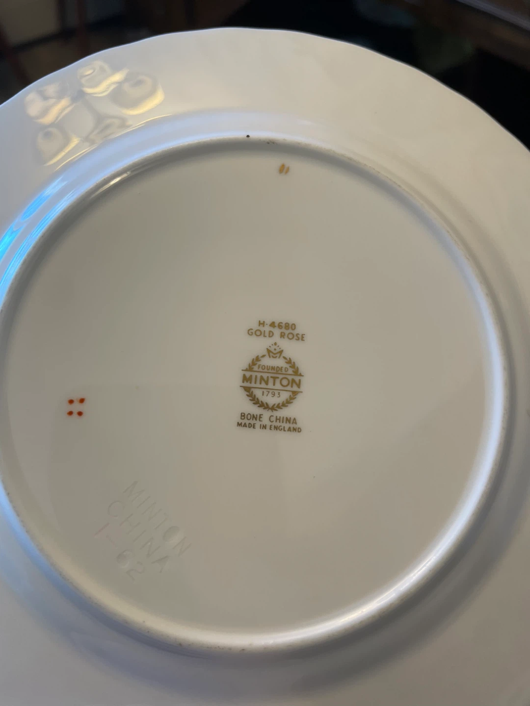 Vintage Minton Gold Rose  Salad Plates set of 8 - photo 5