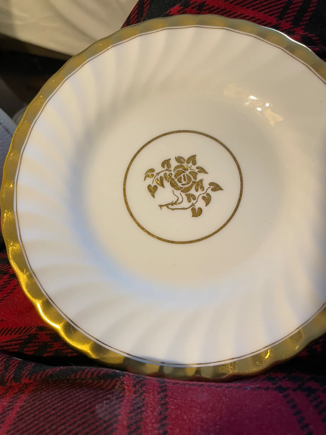 Vintage Minton Gold Rose  Salad Plates set of 8 - photo 3