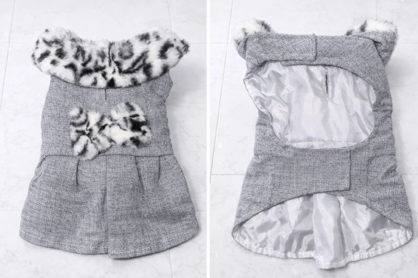 Dog Coat with leash opening (SMALL)