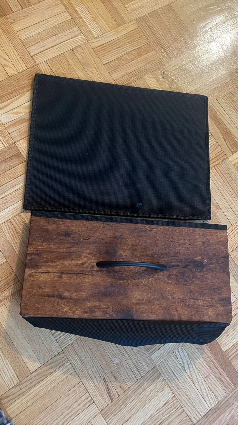 6-Drawer Dresser with Wood-Finish Fabric Drawers