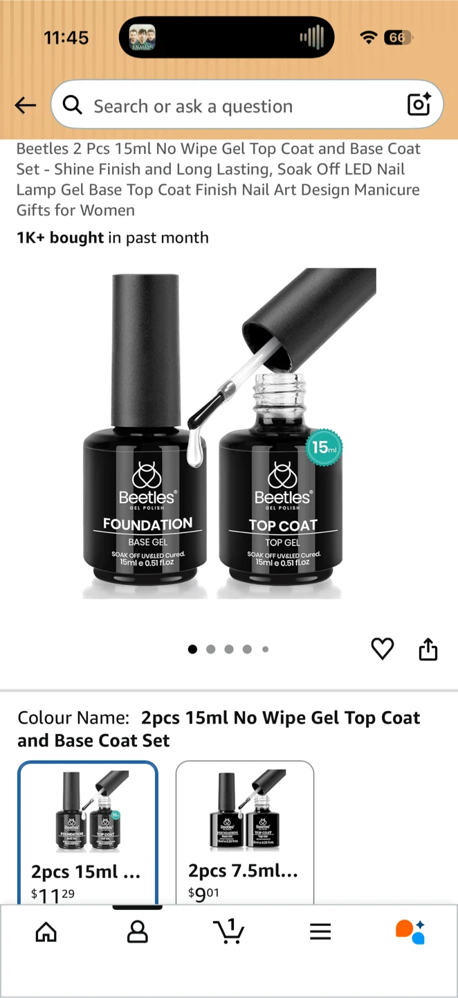 Beetles Gel Polish Base Coat & Top Coat Set