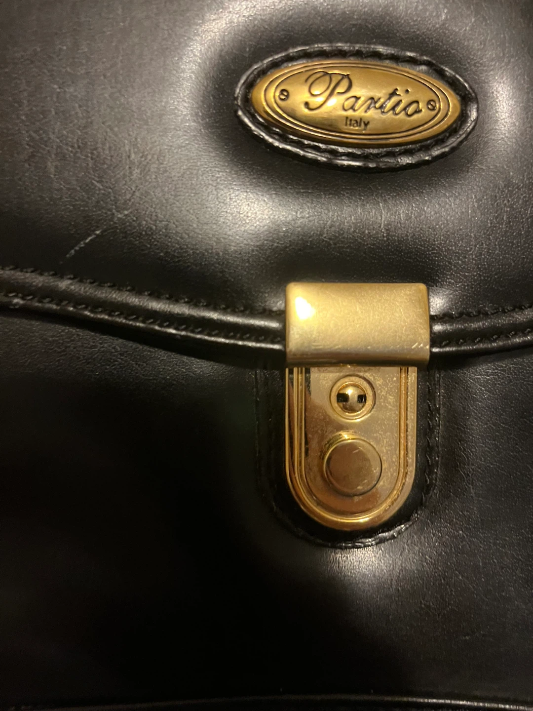 Partio Italy Black Leather Top Handle Handbag - photo 4