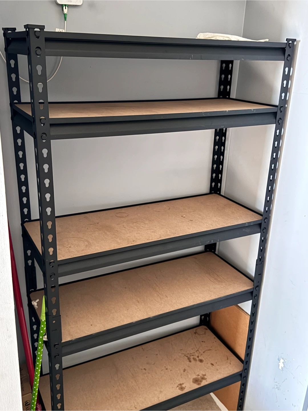 5-Tier Black Metal Shelving Unit