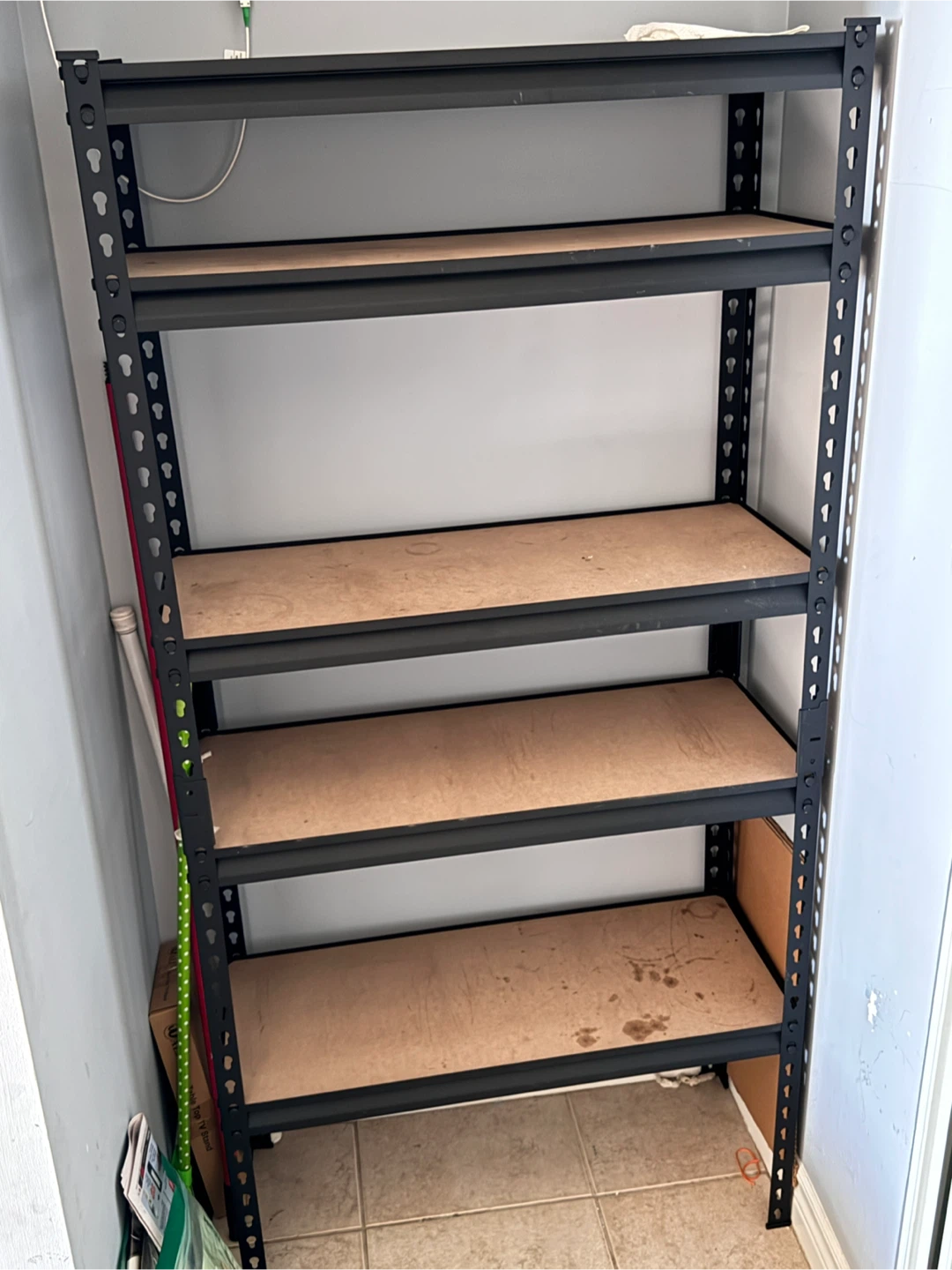 5-Tier Black Metal Shelving Unit - photo 2