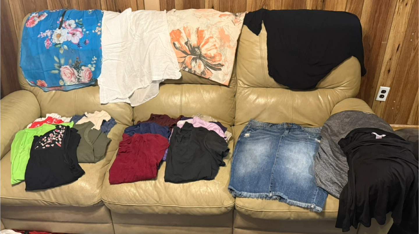 Bundle of women's clothing, size M/L, $50