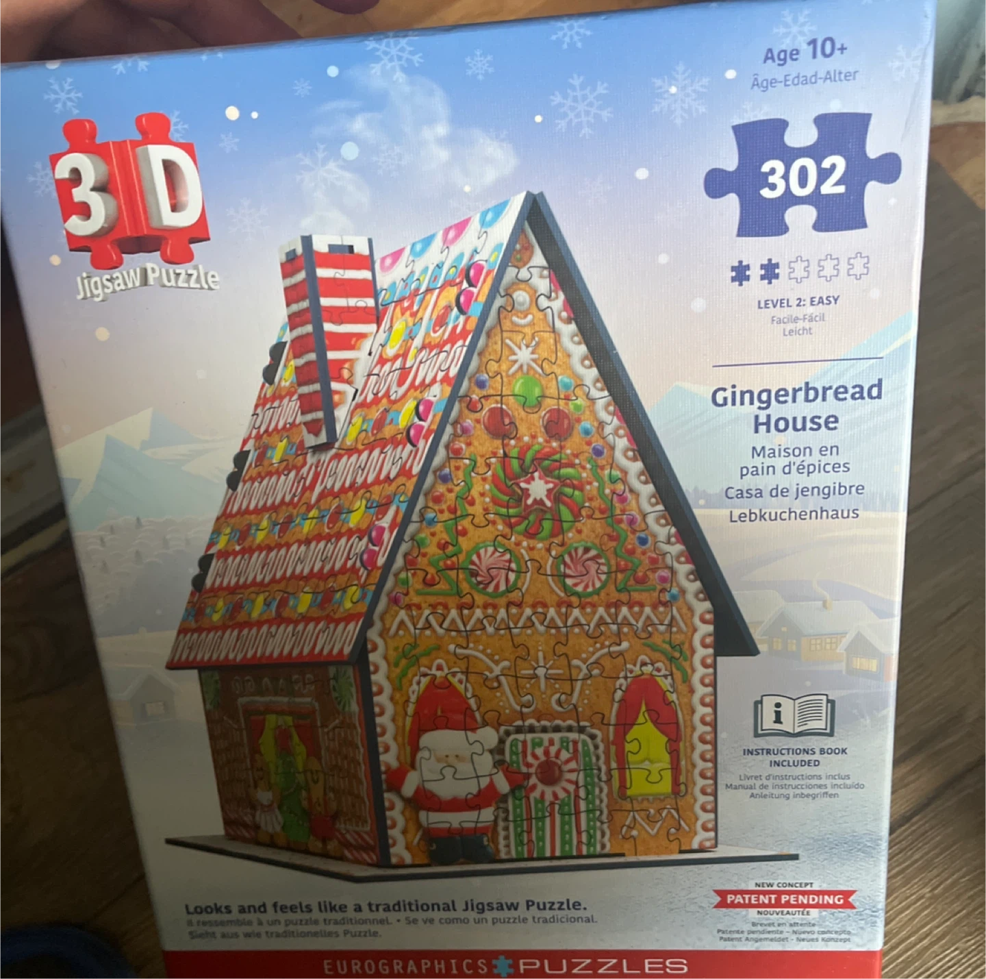 Eurographics 3D Gingerbread House Jigsaw Puzzle 302 Pieces