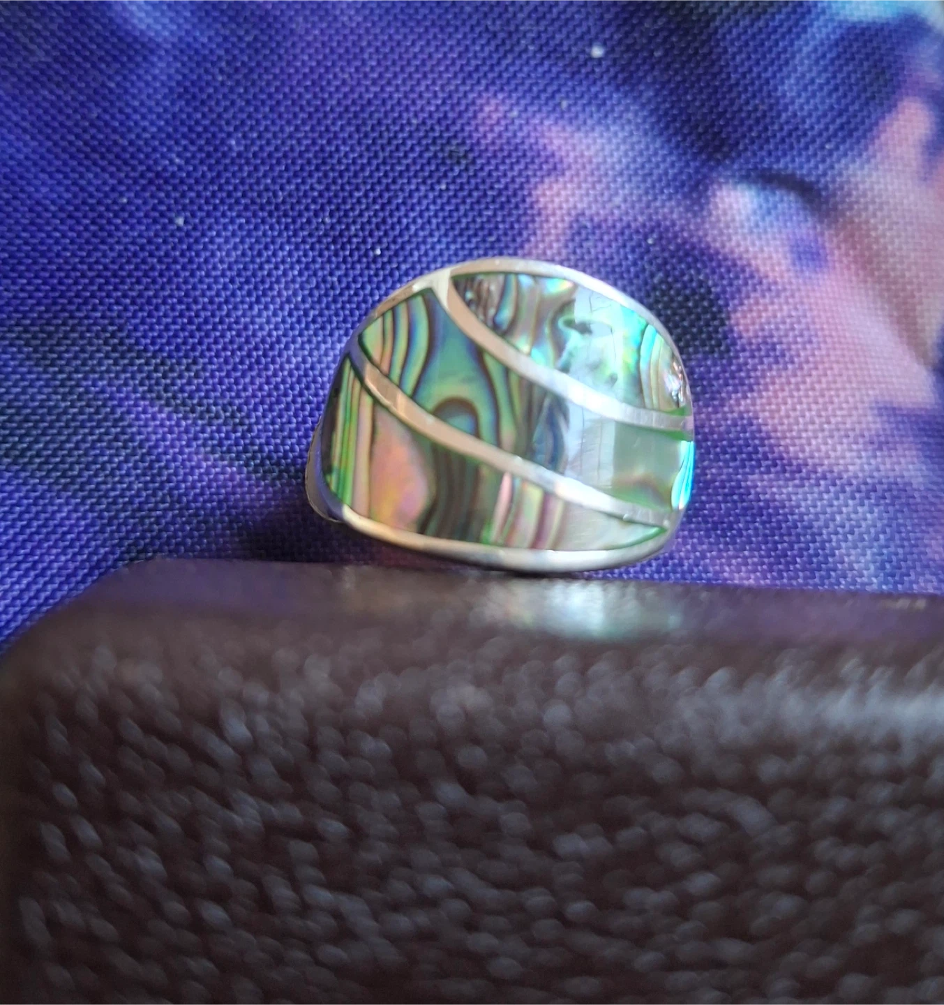 Abalone and silver ring (stamped 925) - photo 4