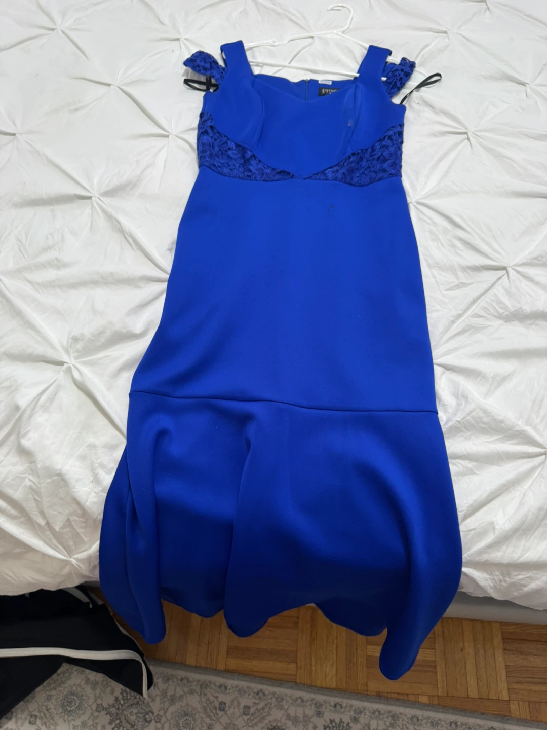 Women's Blue Lace Detail Dress
