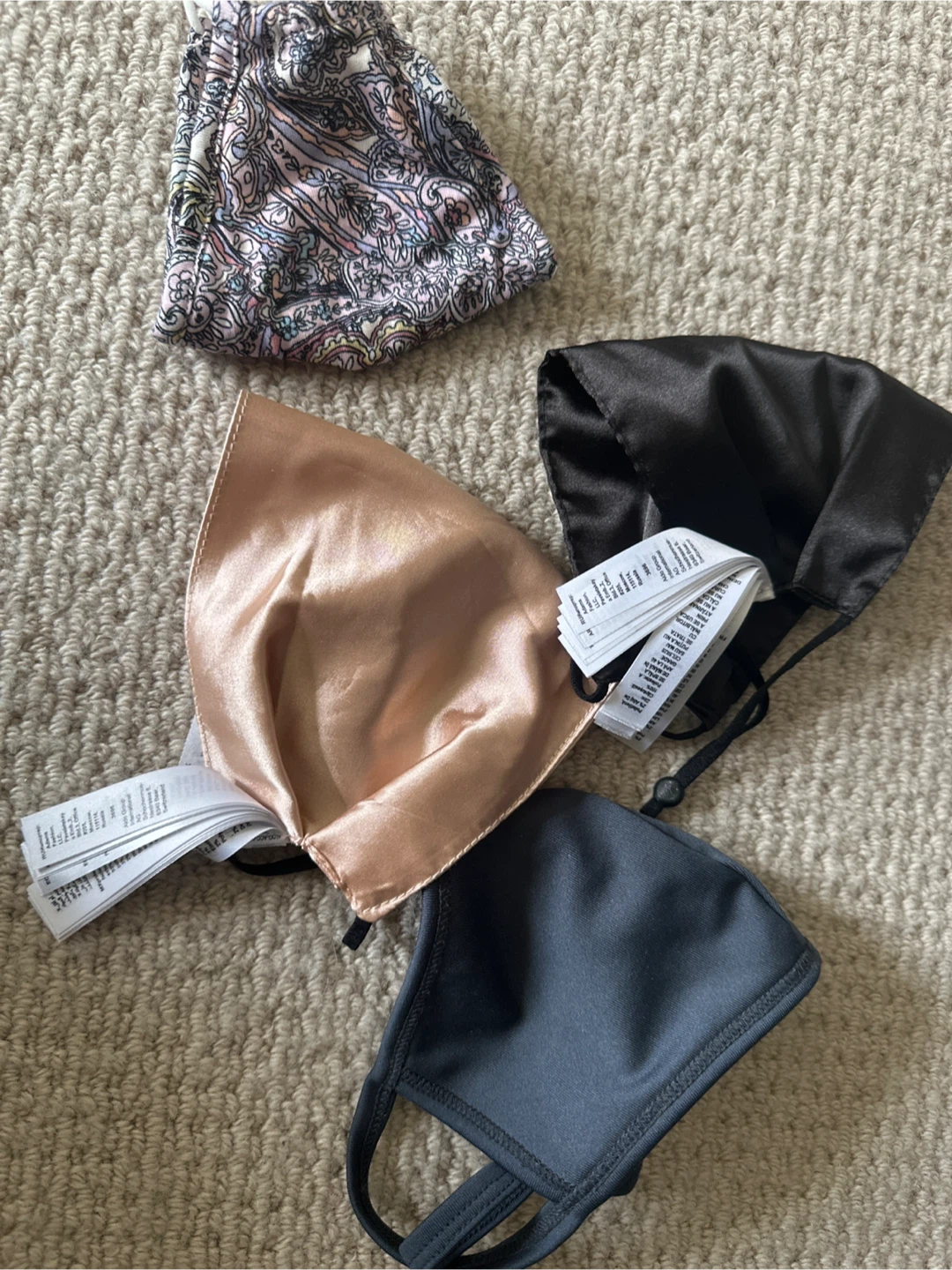 3 Silk Satin Face Masks