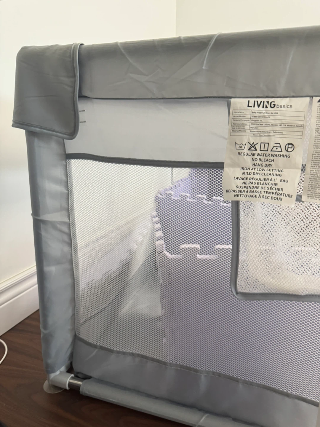 LIVING basics Baby Playpen Crib - Grey - photo 4