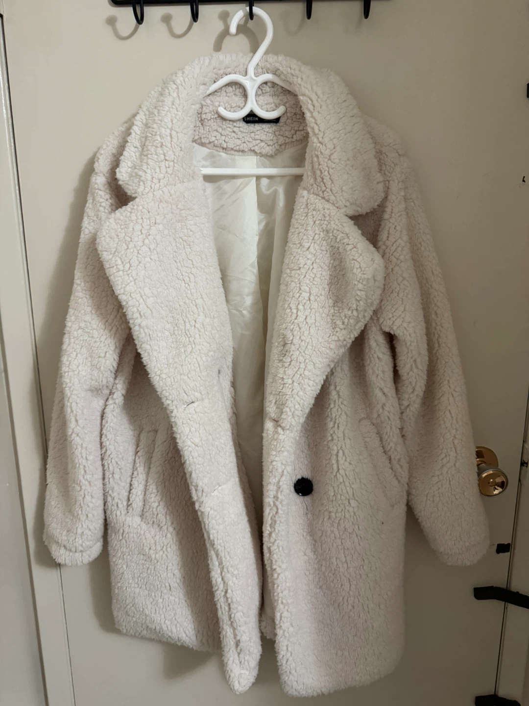 SHEIN Teddy Coat - Cream