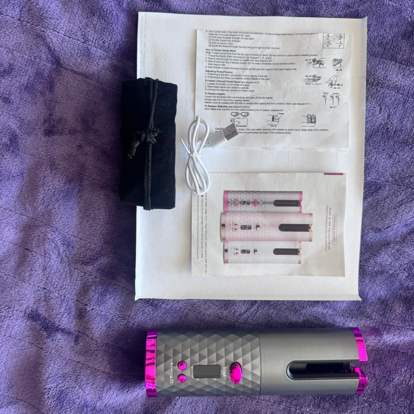 Wireless USB Auto Hair Curler SL-886 - photo 2