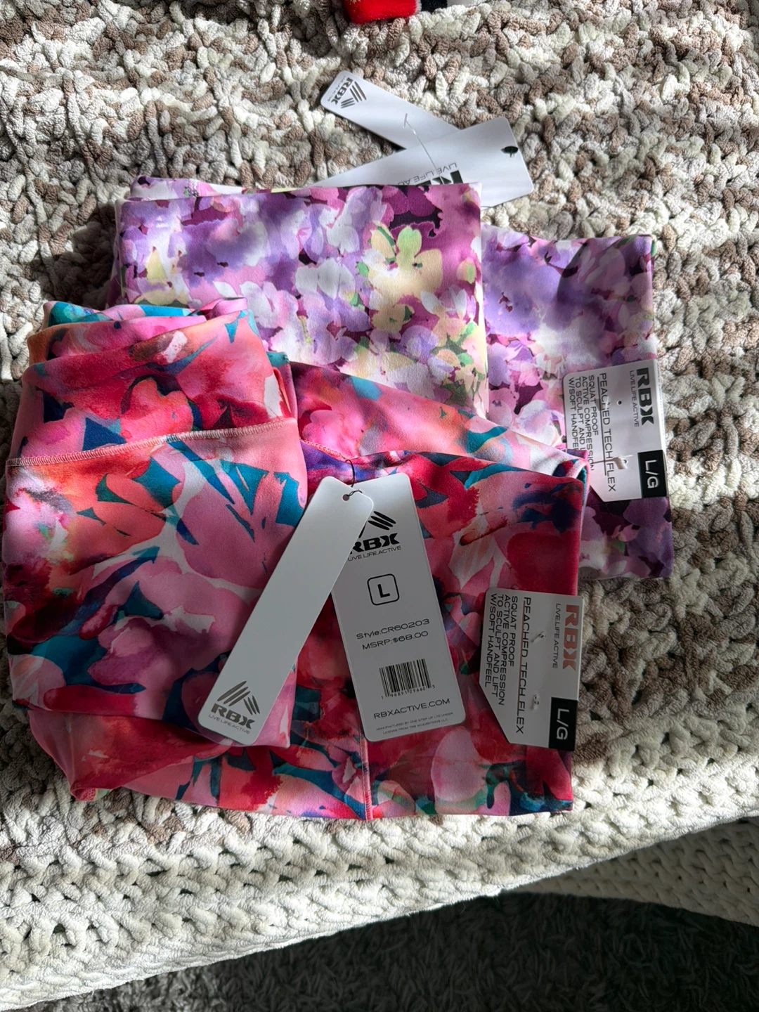 RBX Active Women's Floral Print Leggings Size L (2 Pairs) - photo 2