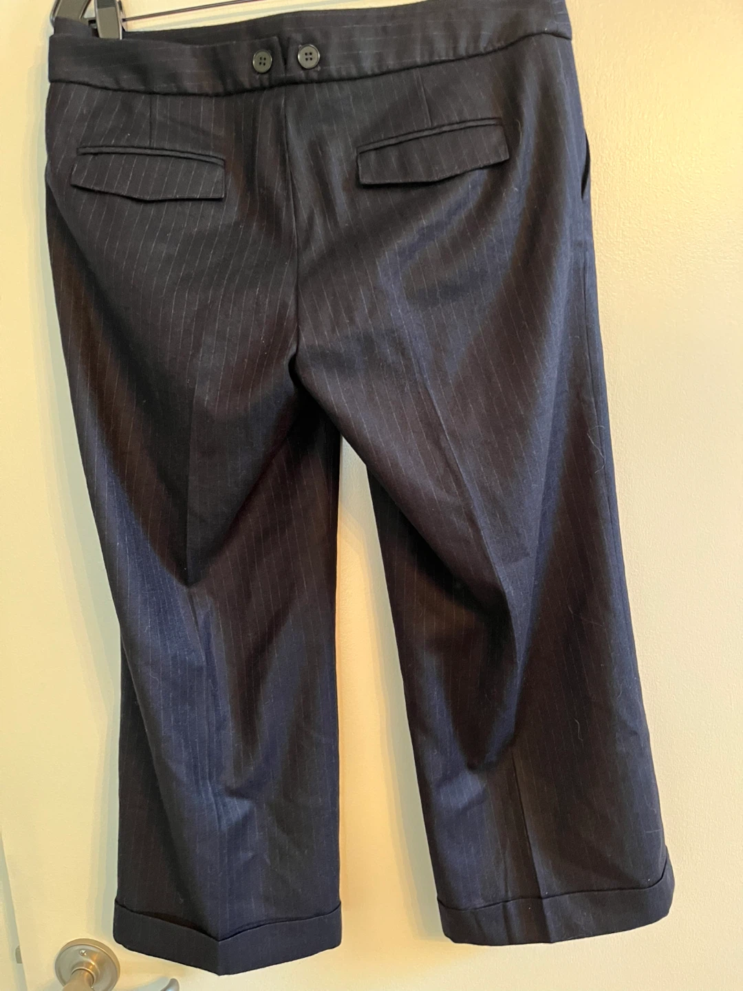 Club Monaco Navy Pinstripe Ankle Pants - photo 3