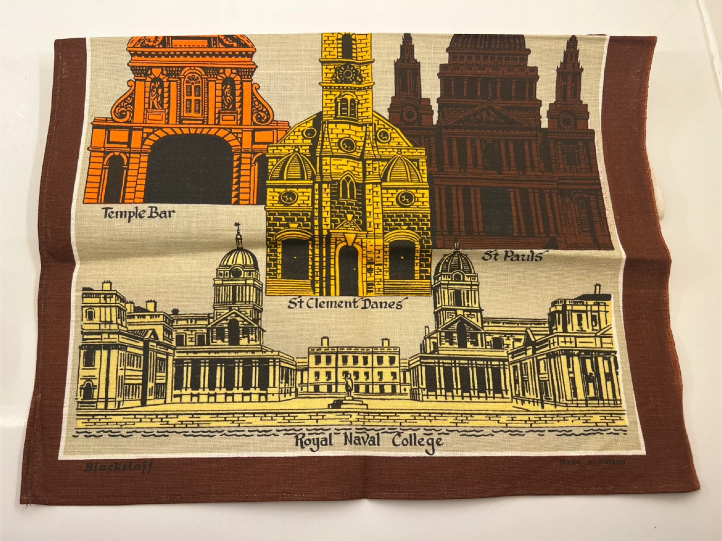 Vintage Mid Century NOS Wren's London Tea Towel - photo 5