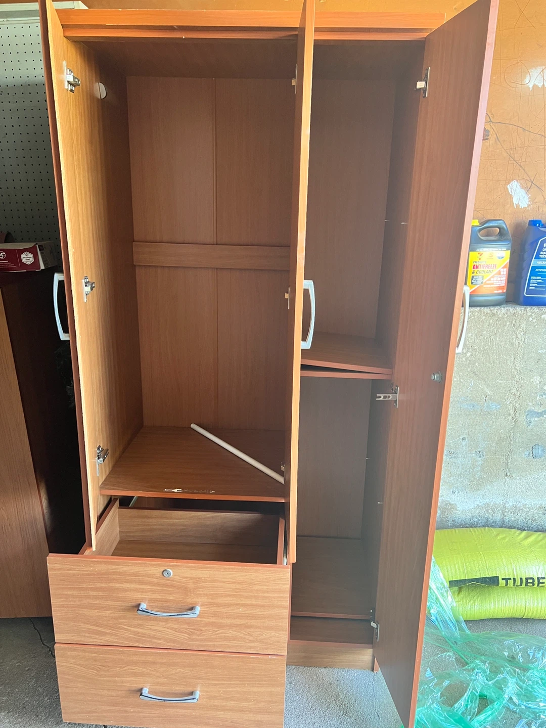 Wooden Wardrobe with Drawers - photo 2