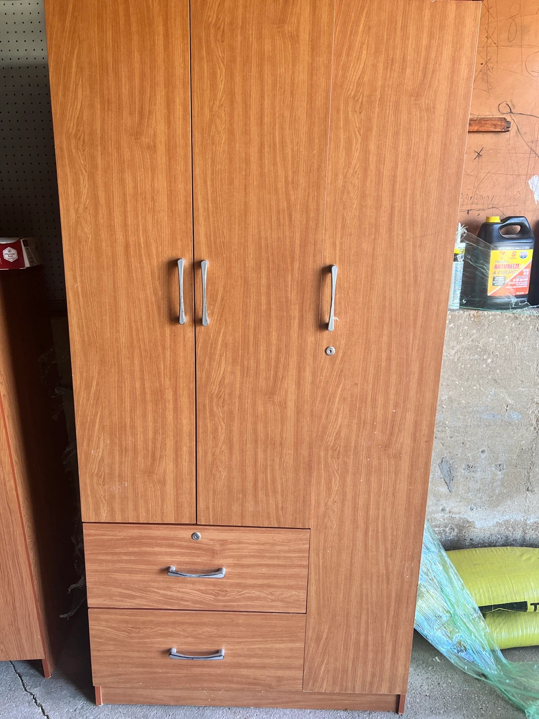 Wooden Wardrobe with Drawers