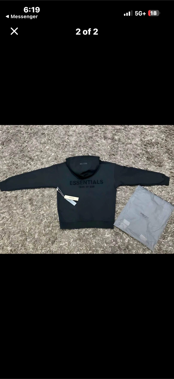 Fear of God Essentials Hoodie black extra small - photo 2