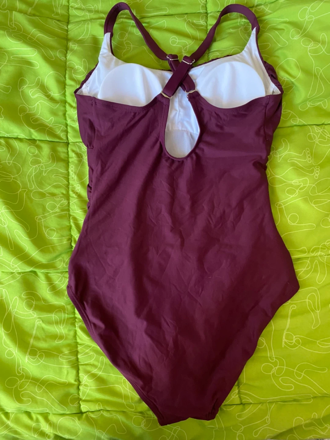 Women's Swimsuit Size S Burgundy - photo 2