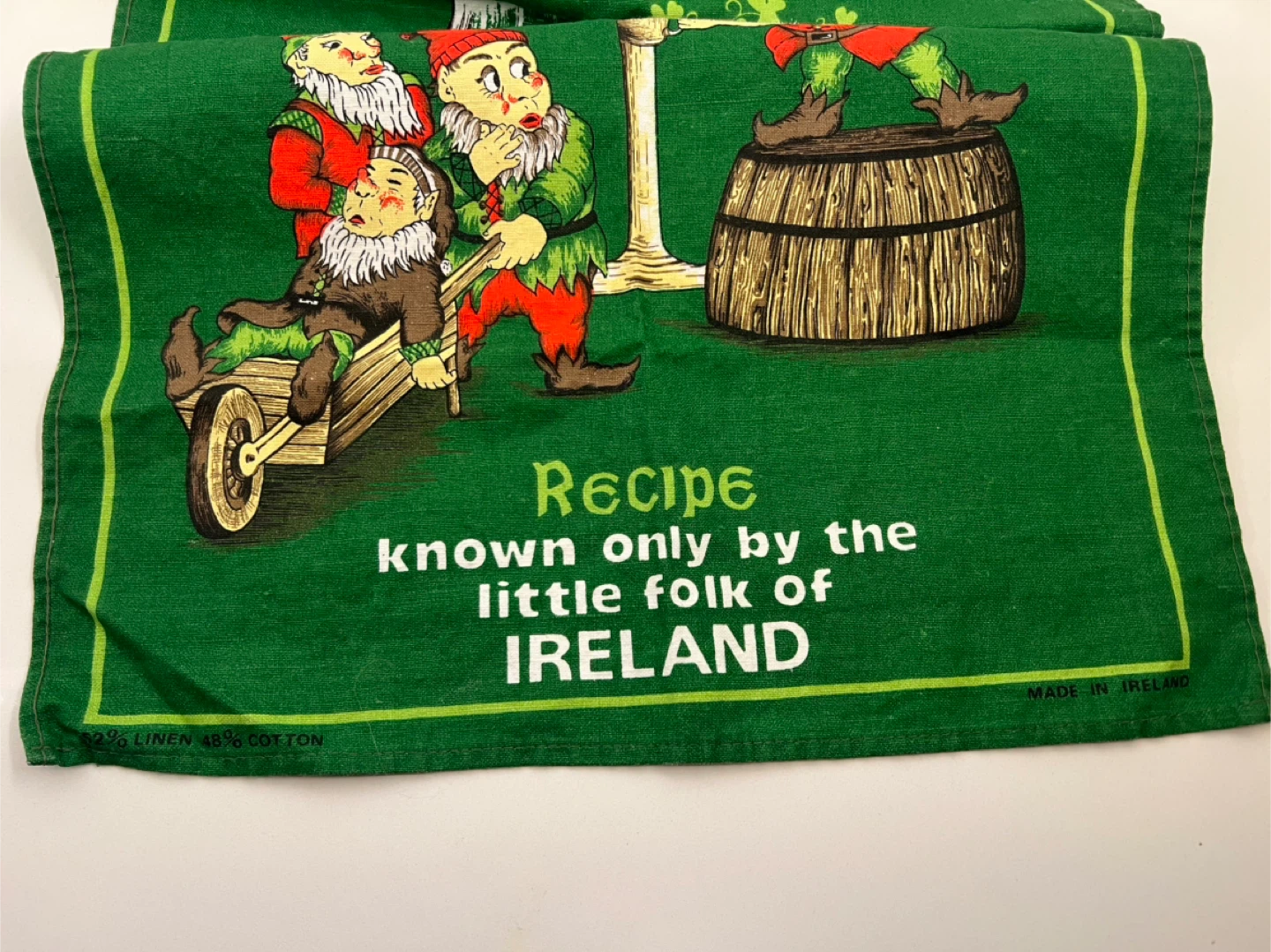 Vintage Irish Poteen Recipe Tea Towel - photo 5
