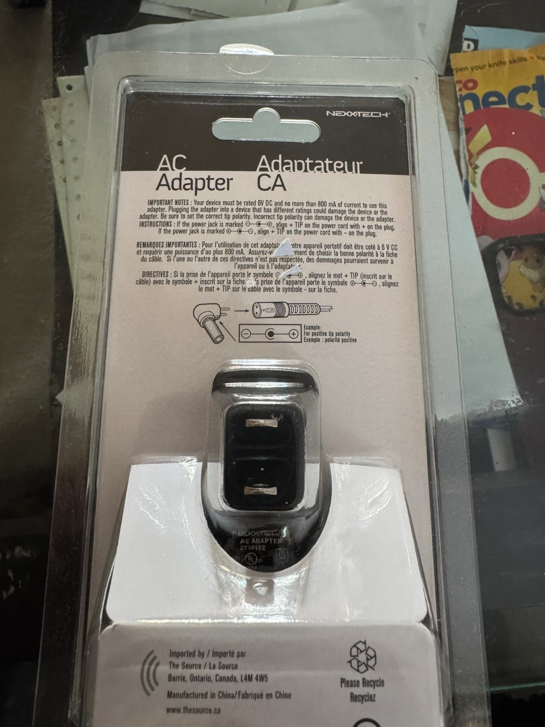 Nextech AC Adapter 6 Volts DC/CC 800mA - photo 2
