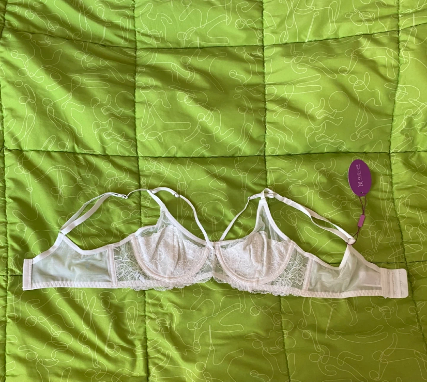 Avidlove White Lace Bralette - Size S