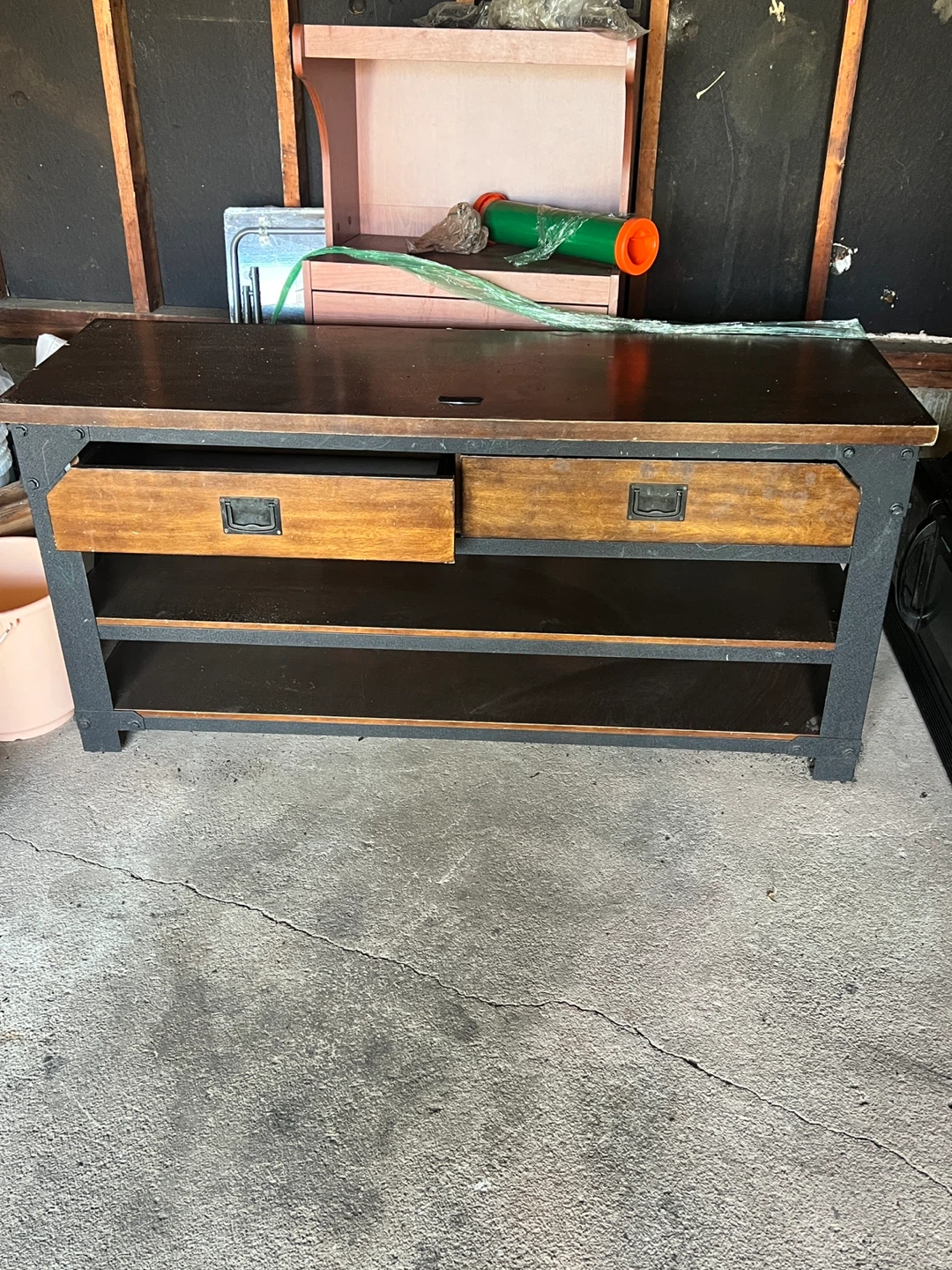 Two-Drawer Media Console Table