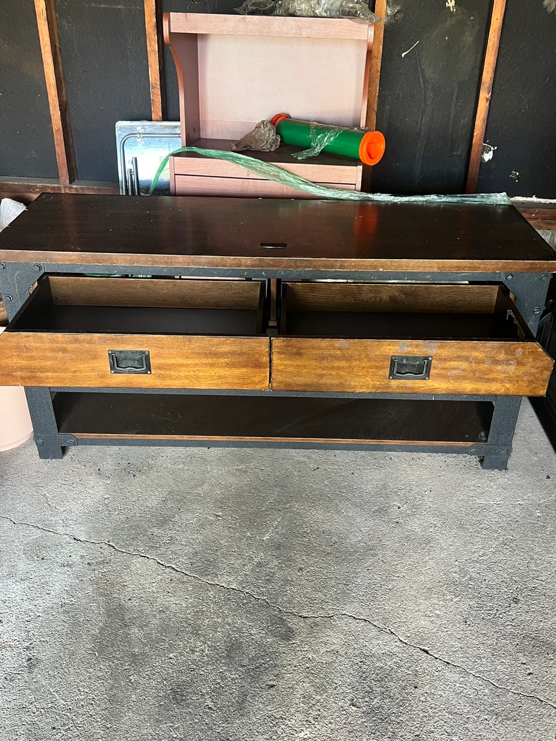 Two-Drawer Media Console Table - photo 2