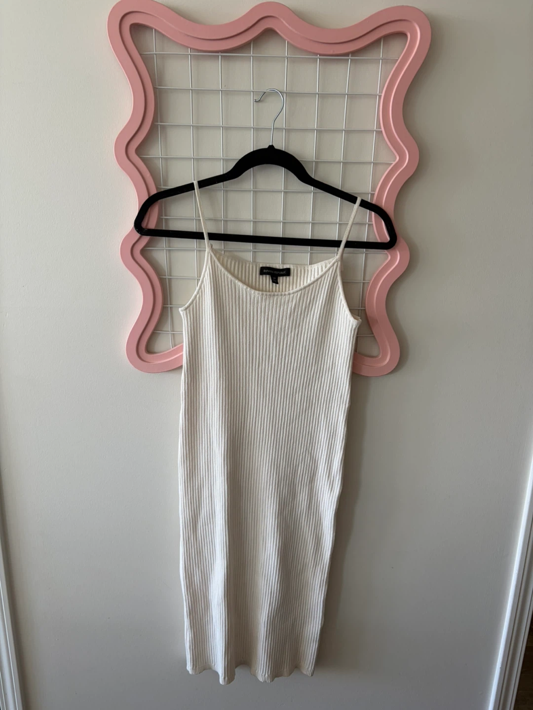 Banana Republic - Cream Ribbed Knit Dress, Size S