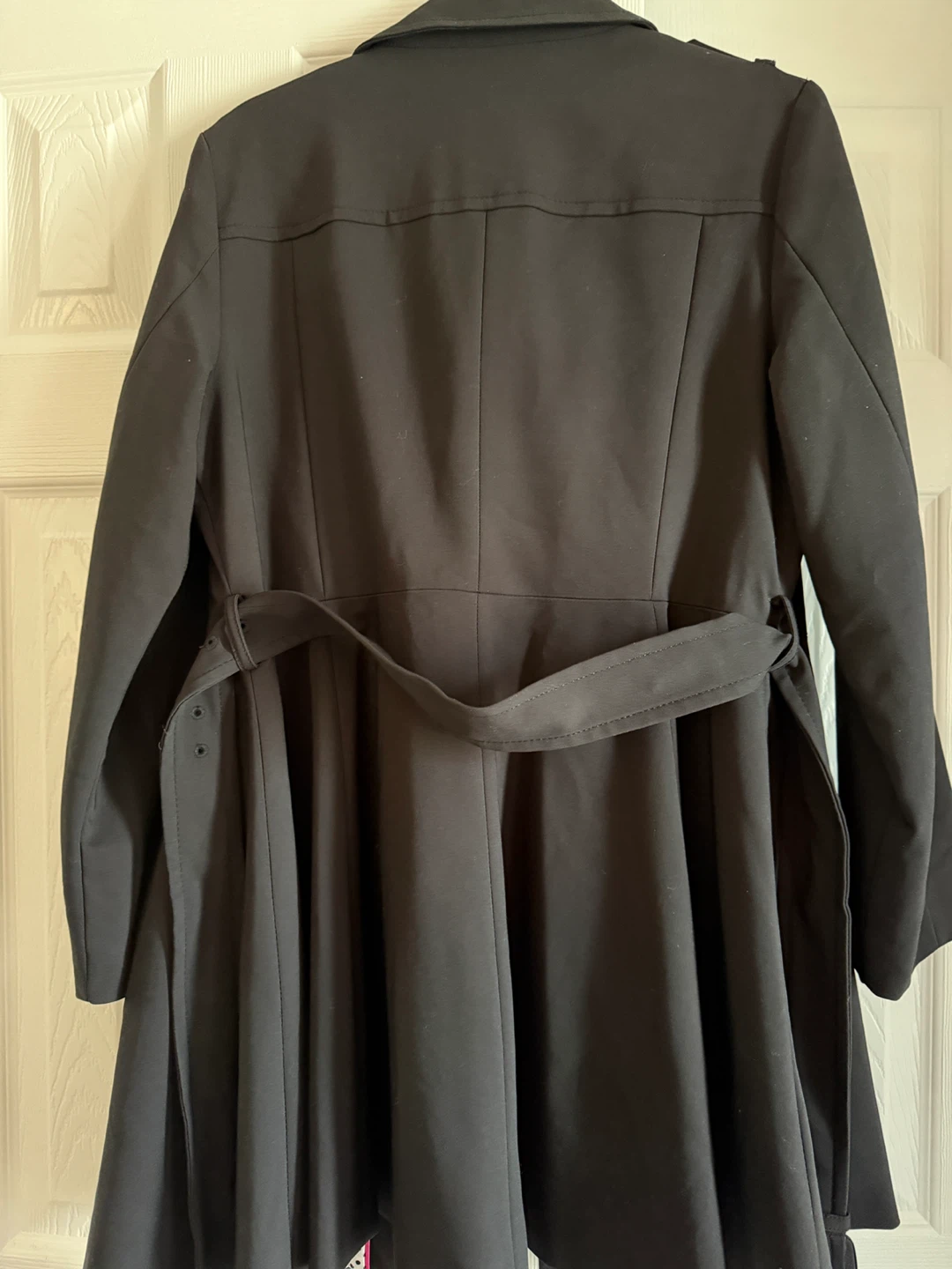 Kate Spade Black Trench Coat Medium - photo 2
