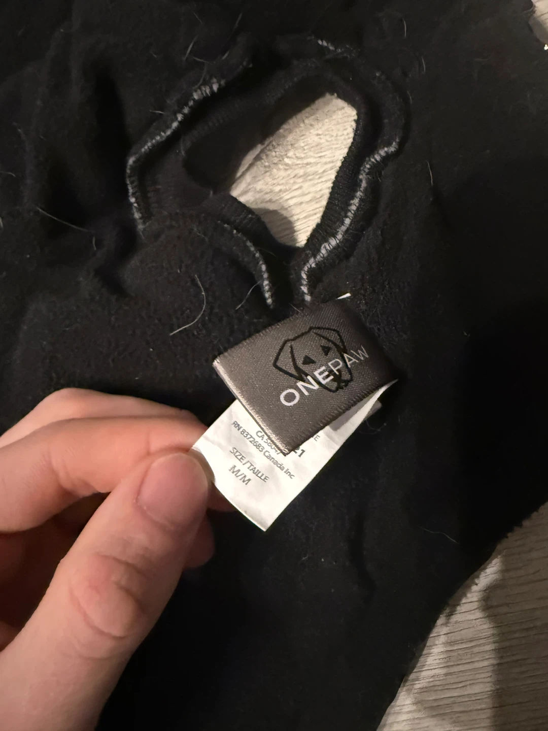 OnePaw Black Dog Winter Jacket - Size M/M - photo 3