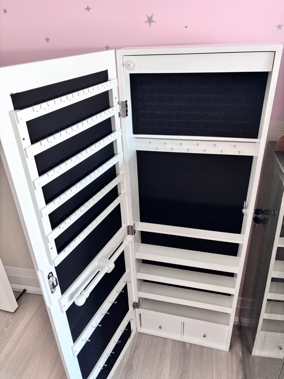 White Jewelry Armoire with Mirror - photo 4