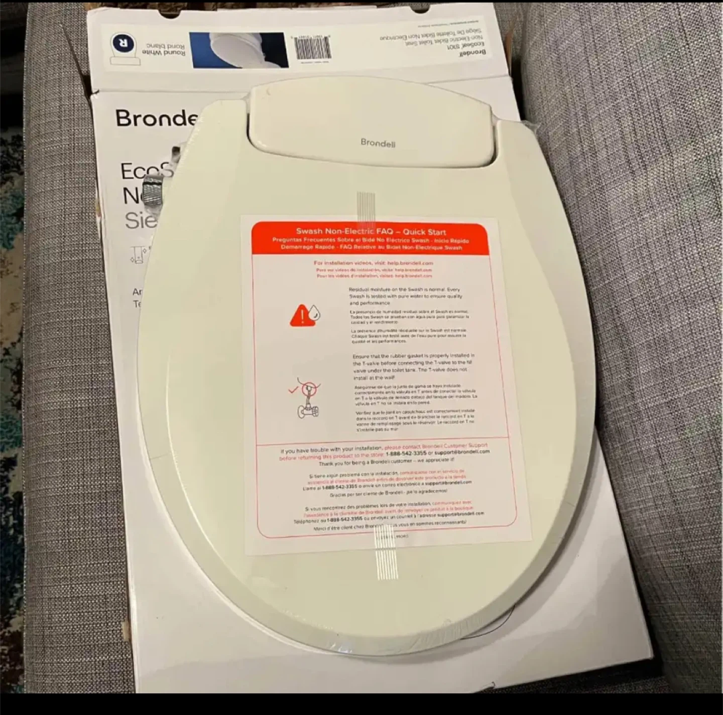 Brondell EcoSeat S101 Non-Electric Bidet Toilet Seat - photo 3