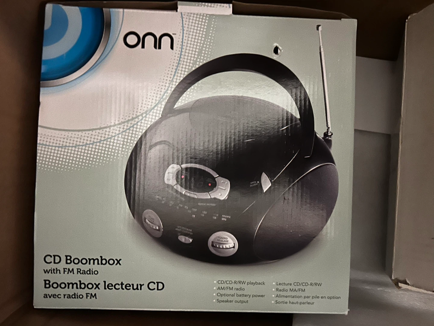 Onn CD Boombox with FM Radio