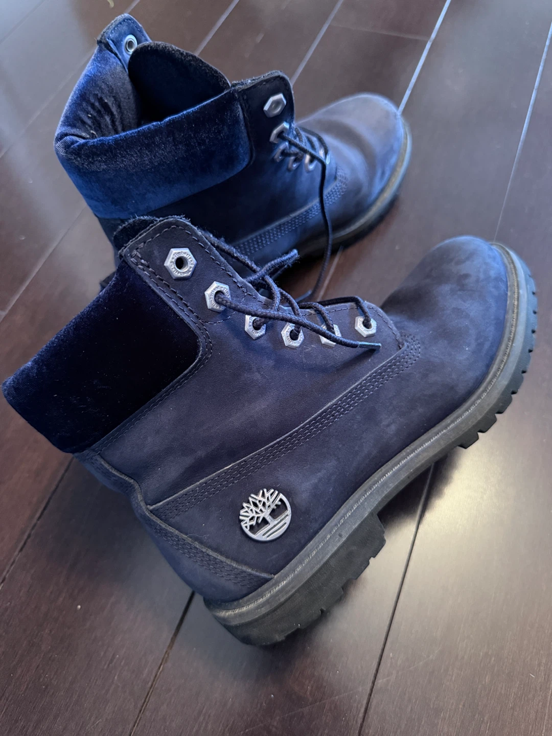 Authentic Timberland Blue Suede Boots Size 7 - photo 2